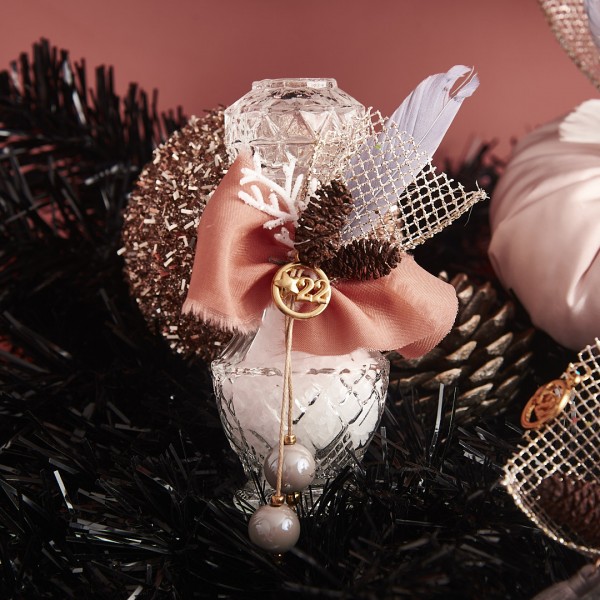 ΓΥΑΛΙΝΟ VINTAGE ΣΟΜΟΝ ΜΠΟΥΚΑΛΑΚΙ ΜΕ ΑΛΑΤΑ ΜΠΑΝΙΟΥ 